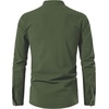 JEMITOP Men’s Pure Cotton Renaissance Lace Up Shirt(Army Green)