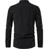 JEMITOP Men’s Pure Cotton Renaissance Lace Up Shirt(Black)