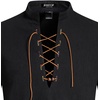 JEMITOP Men’s Pure Cotton Renaissance Lace Up Shirt(Black-d)