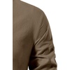 JEMITOP Men’s Pure Cotton Renaissance Lace Up Shirt(Coffee)