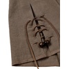 JEMITOP Men’s Pure Cotton Renaissance Lace Up Shirt(Coffee Retro)
