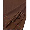JEMITOP Men’s Pure Cotton Renaissance Lace Up Shirt(Dark Brown)