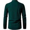 JEMITOP Men’s Pure Cotton Renaissance Lace Up Shirt(Dark Green)