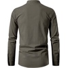 JEMITOP Men’s Pure Cotton Renaissance Lace Up Shirt(Dark Grey)