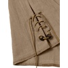 JEMITOP Men’s Pure Cotton Renaissance Lace Up Shirt(Dark Khaki)