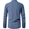 JEMITOP Men’s Pure Cotton Renaissance Lace Up Shirt(Indigo Blue)