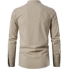 JEMITOP Men’s Pure Cotton Renaissance Lace Up Shirt(Khaki)