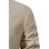 JEMITOP Men’s Pure Cotton Renaissance Lace Up Shirt(Khaki)