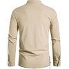 JEMITOP Men’s Pure Cotton Renaissance Lace Up Shirt(Khaki-d)