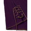 JEMITOP Men’s Pure Cotton Renaissance Lace Up Shirt(Purple)