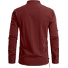 JEMITOP Men’s Pure Cotton Renaissance Lace Up Shirt(Rust Red)