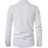 JEMITOP Men’s Pure Cotton Renaissance Lace Up Shirt(White)