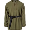 JEMITOP Mens Pure Cotton Vintage Shirt Renaissance Costume Without Belt(Army Green)