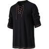 JEMITOP Mens Pure Cotton Vintage Shirt Renaissance Costume Without Belt(Black)