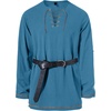 JEMITOP Mens Pure Cotton Vintage Shirt Renaissance Costume Without Belt(Blue)