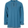 JEMITOP Mens Pure Cotton Vintage Shirt Renaissance Costume Without Belt(Blue)
