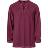 JEMITOP Mens Pure Cotton Vintage Shirt Renaissance Costume Without Belt(Burgundy)