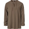 JEMITOP Mens Pure Cotton Vintage Shirt Renaissance Costume Without Belt(Coffee)