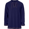 JEMITOP Mens Pure Cotton Vintage Shirt Renaissance Costume Without Belt(Dark Blue)