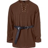 JEMITOP Mens Pure Cotton Vintage Shirt Renaissance Costume Without Belt(Dark Brown)