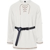 JEMITOP Mens Pure Cotton Vintage Shirt Renaissance Costume Without Belt(Ivory White)