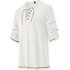 JEMITOP Mens Pure Cotton Vintage Shirt Renaissance Costume Without Belt(Ivory White)