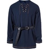 JEMITOP Mens Pure Cotton Vintage Shirt Renaissance Costume Without Belt(Navy Blue)