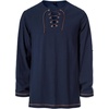 JEMITOP Mens Pure Cotton Vintage Shirt Renaissance Costume Without Belt(Navy Blue)