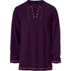 JEMITOP Mens Pure Cotton Vintage Shirt Renaissance Costume Without Belt(Purple)
