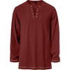 JEMITOP Mens Pure Cotton Vintage Shirt Renaissance Costume Without Belt(Rust Red)