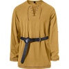 JEMITOP Mens Pure Cotton Vintage Shirt Renaissance Costume Without Belt(Yellow)