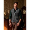 JEMITOP Mens Vintage Patchwork Casual Suit Vest with Pockets(Grey)