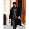 JEMITOP Mens Vintage Patchwork Casual Suit Vest with Pockets(Grey)