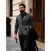 JEMITOP Mens Vintage Patchwork Casual Suit Vest with Pockets(Grey)