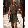 JEMITOP Men Renaissance Medieval Viking Tunic Costume Shirt(Army Green)