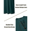JEMITOP Men Renaissance Medieval Viking Tunic Costume Shirt(Dark Green)