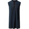 JEMITOP Men Renaissance Medieval Viking Tunic Costume Shirt(Navy Blue)