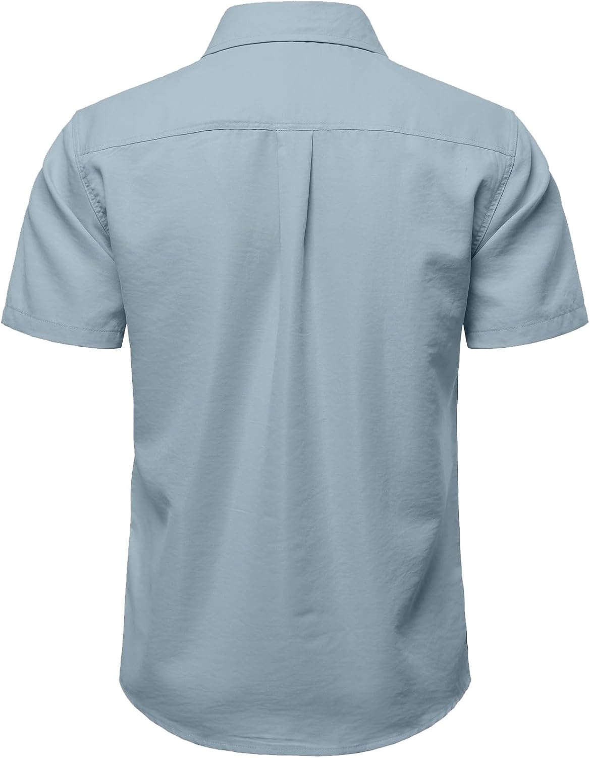 image:imageJEMITOP Mens Casual Stretch Short Sleeve Work ShirtsLight Blue