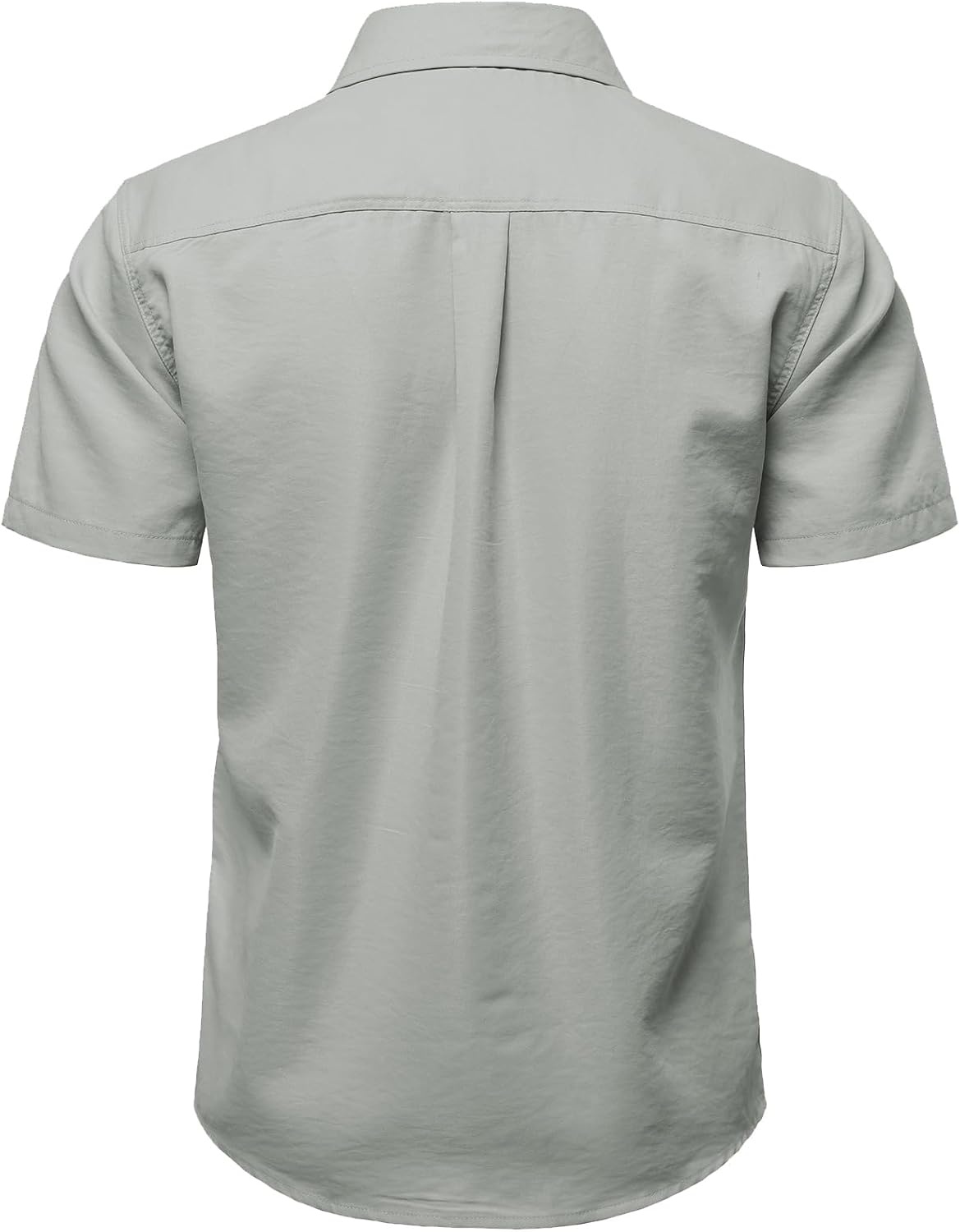 image:imageJEMITOP Mens Casual Stretch Short Sleeve Work ShirtsLight Grey