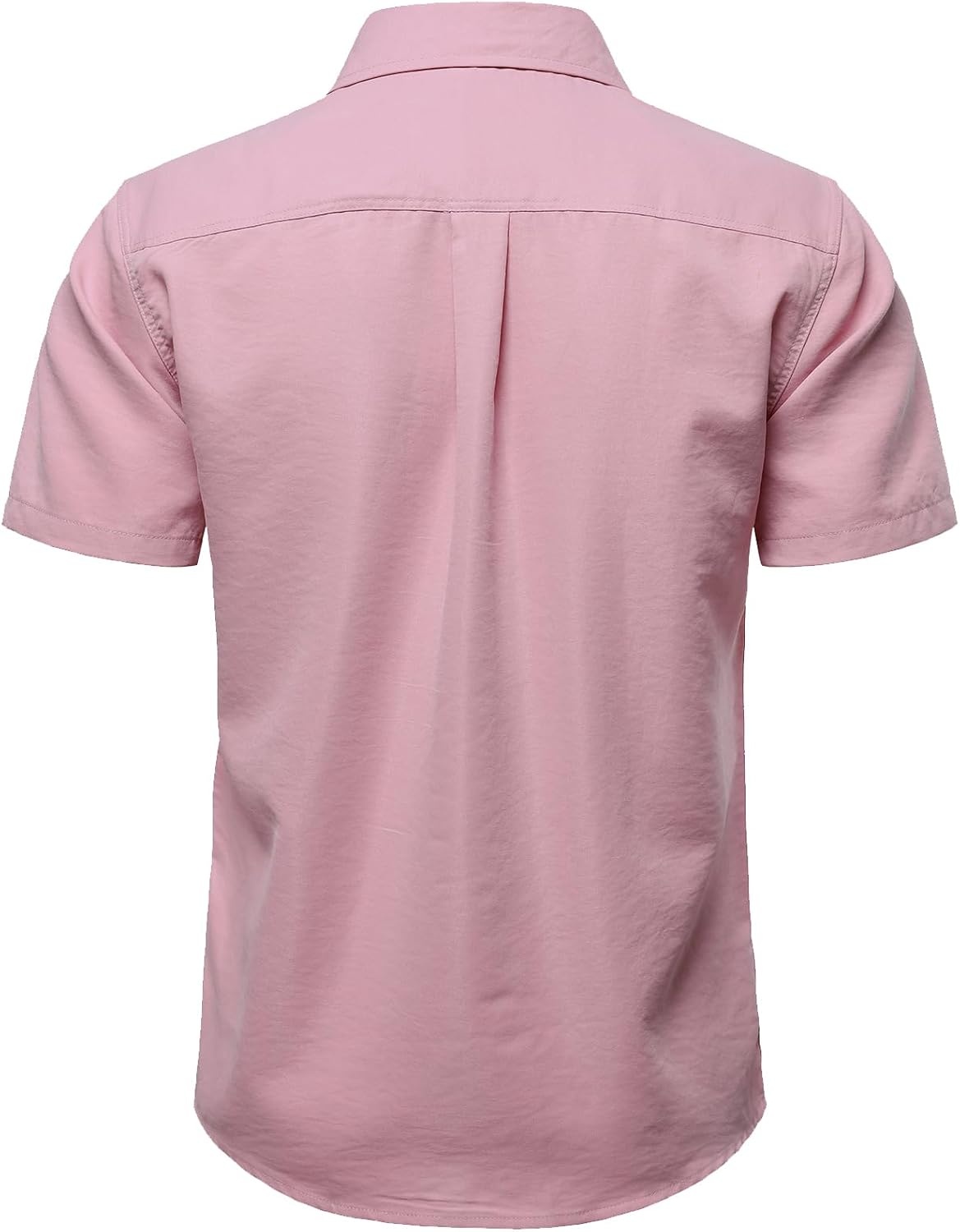 image:imageJEMITOP Mens Casual Stretch Short Sleeve Work ShirtsPink