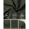 JEMITOP Mens Casual Stretch Short Sleeve Work Shirts(Army Green)