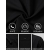 JEMITOP Mens Casual Stretch Short Sleeve Work Shirts(Black)