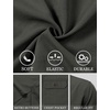 JEMITOP Mens Casual Stretch Short Sleeve Work Shirts(Dark Grey)
