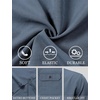 JEMITOP Mens Casual Stretch Short Sleeve Work Shirts(Dusty Blue)