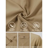 JEMITOP Mens Casual Stretch Short Sleeve Work Shirts(Khaki Yellow)