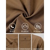 JEMITOP Mens Casual Stretch Short Sleeve Work Shirts(Light Brown)