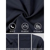 JEMITOP Mens Casual Stretch Short Sleeve Work Shirts(Navy Blue)
