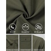 JEMITOP Mens Casual Stretch Short Sleeve Work Shirts(Olive Green)