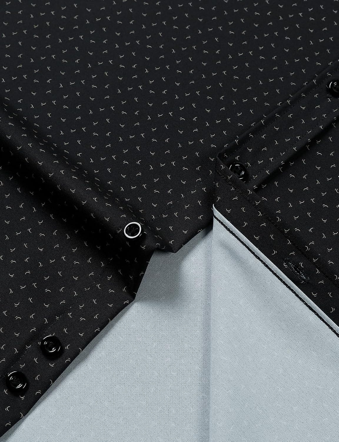 image:imageJEMITOP Men Stretch Business Casual Dress ShirtsBlack White Pattern