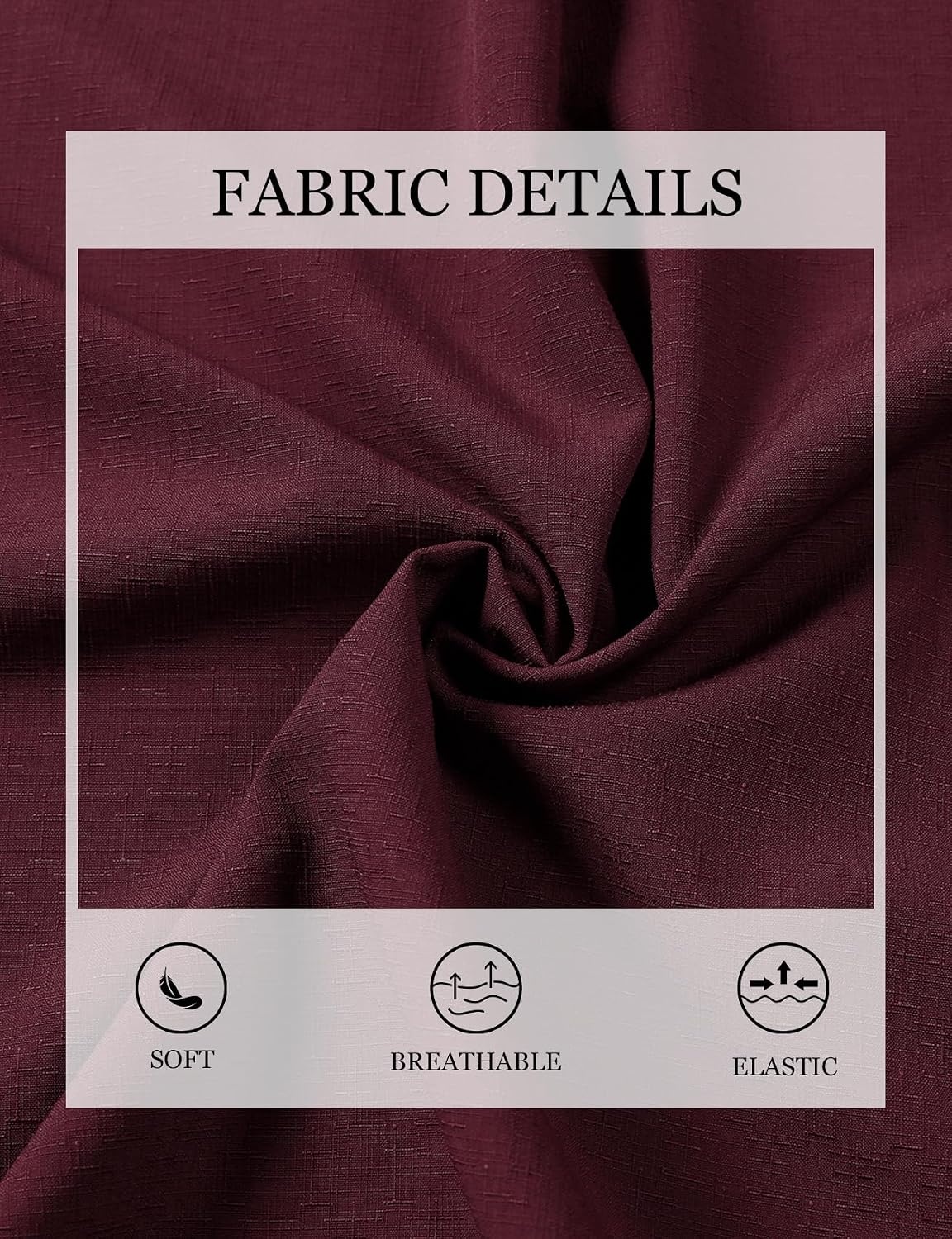 image:imageJEMITOP Mens Casual Stretch WrinkleFree Textured Shirts